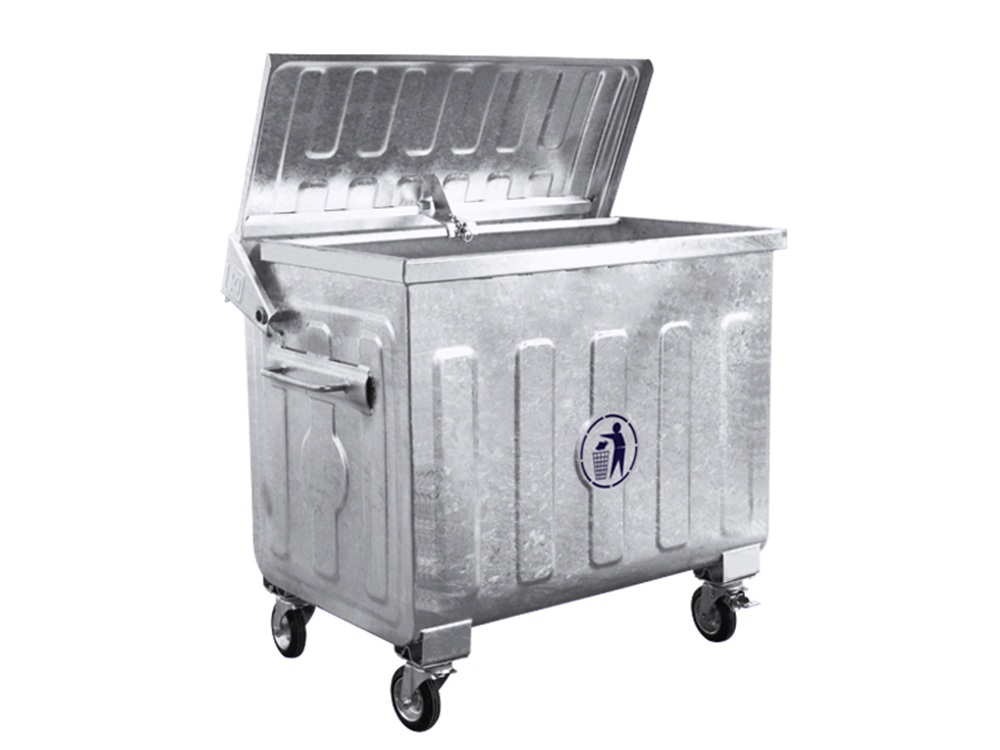 Metal dış mekân atık konteyneri